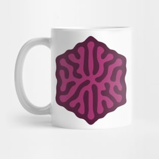 Reaction-Diffusion Hexagon (Purple Pink) Mug